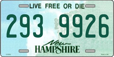 NH license plate 2939926