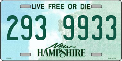 NH license plate 2939933