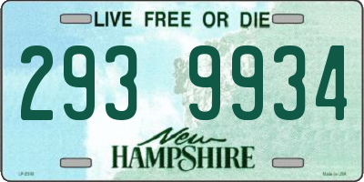 NH license plate 2939934