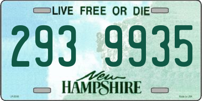 NH license plate 2939935