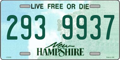 NH license plate 2939937