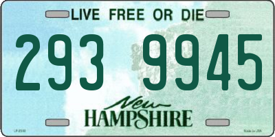 NH license plate 2939945