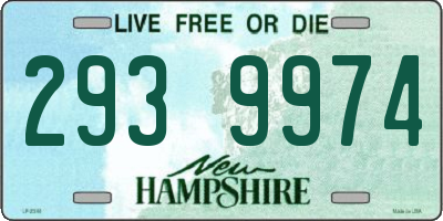 NH license plate 2939974