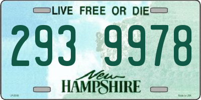 NH license plate 2939978