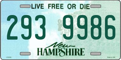 NH license plate 2939986