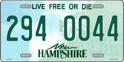 NH license plate 2940044