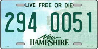 NH license plate 2940051