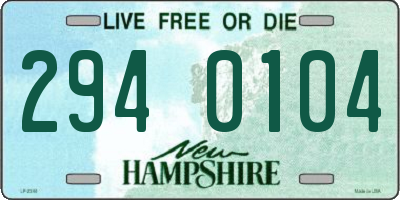 NH license plate 2940104