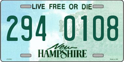 NH license plate 2940108