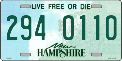 NH license plate 2940110