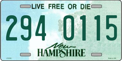 NH license plate 2940115
