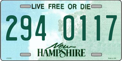 NH license plate 2940117