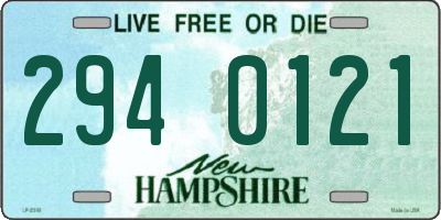 NH license plate 2940121