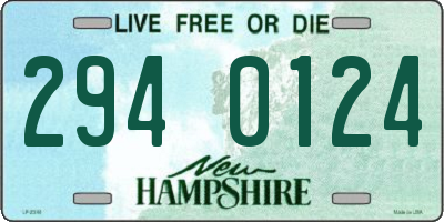 NH license plate 2940124
