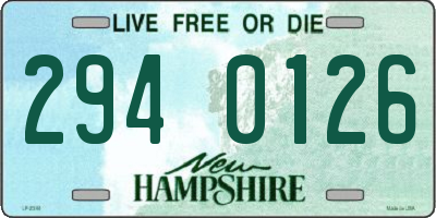 NH license plate 2940126