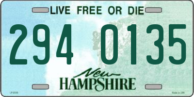 NH license plate 2940135