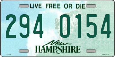 NH license plate 2940154