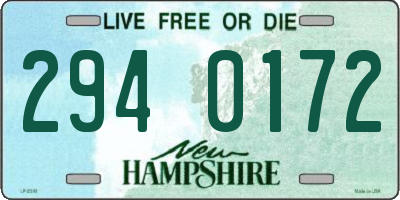NH license plate 2940172