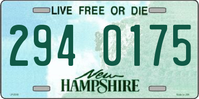 NH license plate 2940175