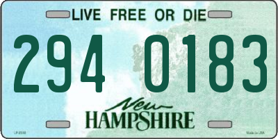 NH license plate 2940183