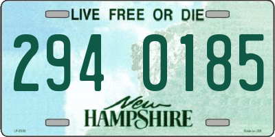 NH license plate 2940185