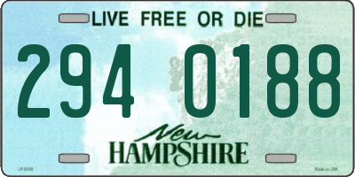 NH license plate 2940188
