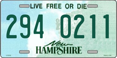 NH license plate 2940211