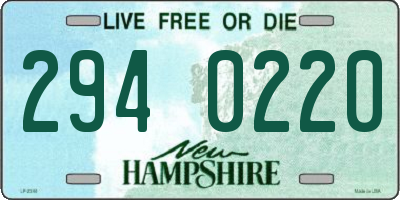 NH license plate 2940220