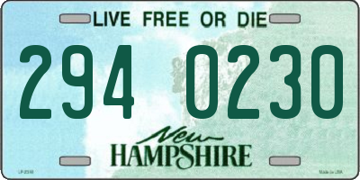 NH license plate 2940230