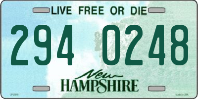 NH license plate 2940248