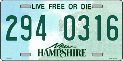 NH license plate 2940316