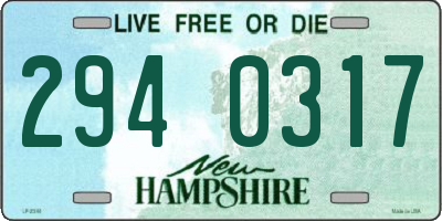 NH license plate 2940317