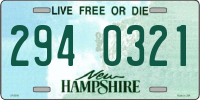 NH license plate 2940321