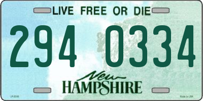 NH license plate 2940334