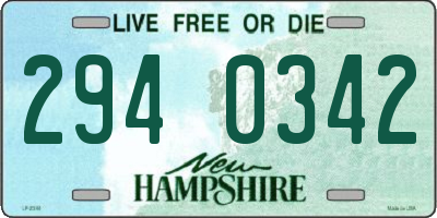 NH license plate 2940342