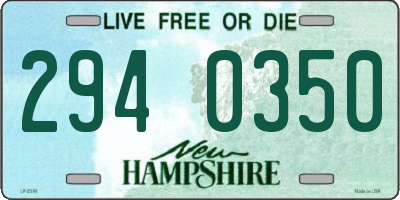 NH license plate 2940350