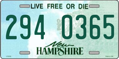 NH license plate 2940365