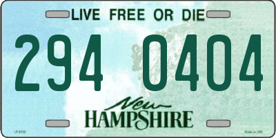 NH license plate 2940404
