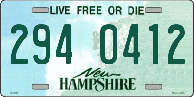 NH license plate 2940412