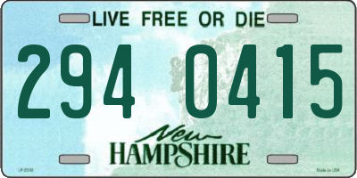 NH license plate 2940415