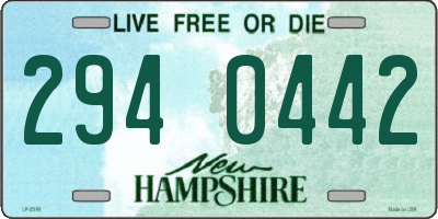 NH license plate 2940442