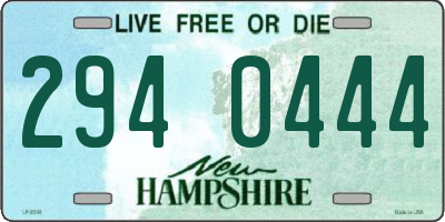 NH license plate 2940444