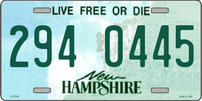 NH license plate 2940445