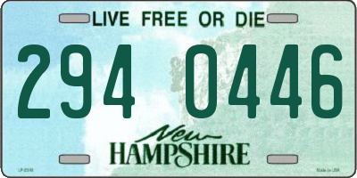 NH license plate 2940446