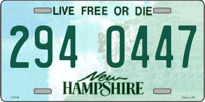 NH license plate 2940447