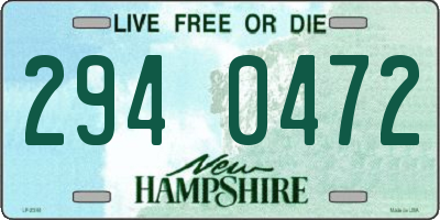 NH license plate 2940472