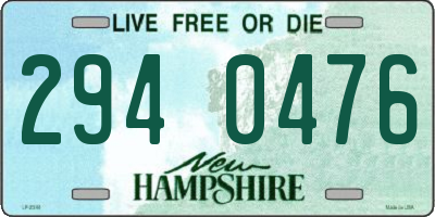 NH license plate 2940476