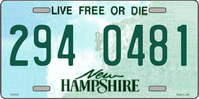 NH license plate 2940481