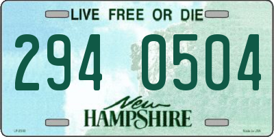 NH license plate 2940504