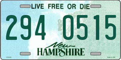 NH license plate 2940515